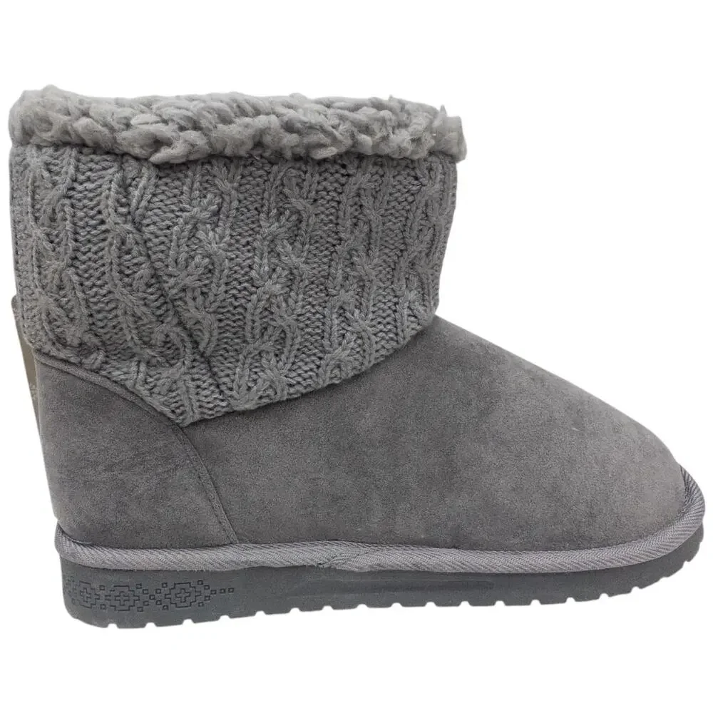 Muk Luks Cinder Alexa Ankle Boots Gray Women's size 7